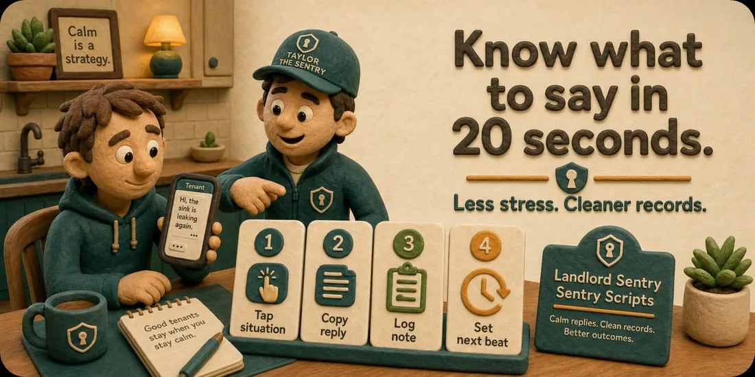 Claymation wall scene: Know what to say in 20 seconds. Less stress. Cleaner records.
