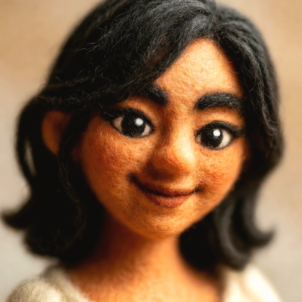 Claymation testimonial portrait of Elena Rodriguez from Phoenix, Arizona.