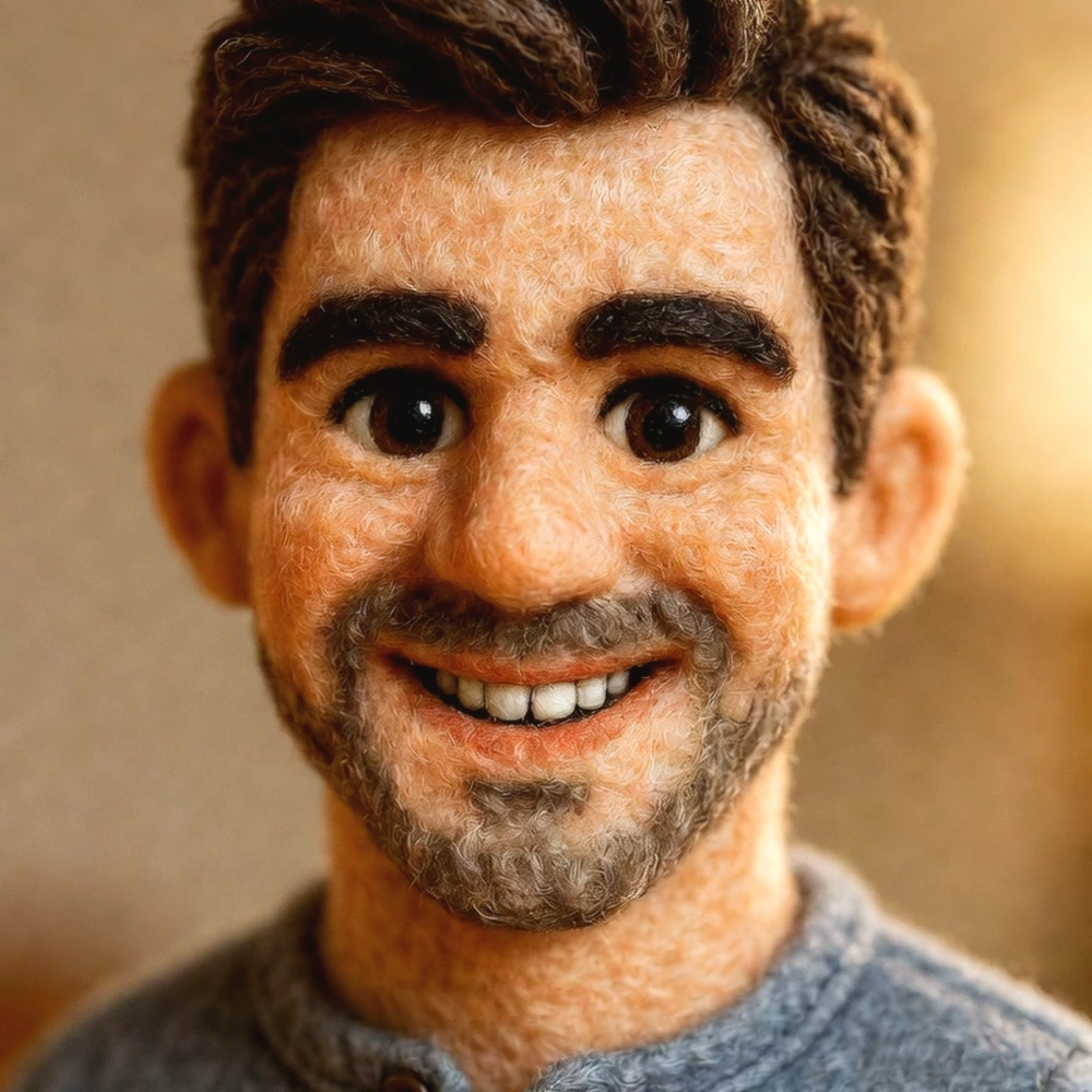 Claymation testimonial portrait of Marcus Thompson from Atlanta, Georgia.